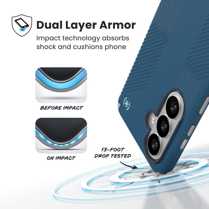 Speck Speck Presidio2 Grip + Magnet Samsung Galaxy S26 Coastal Blue - with Microban