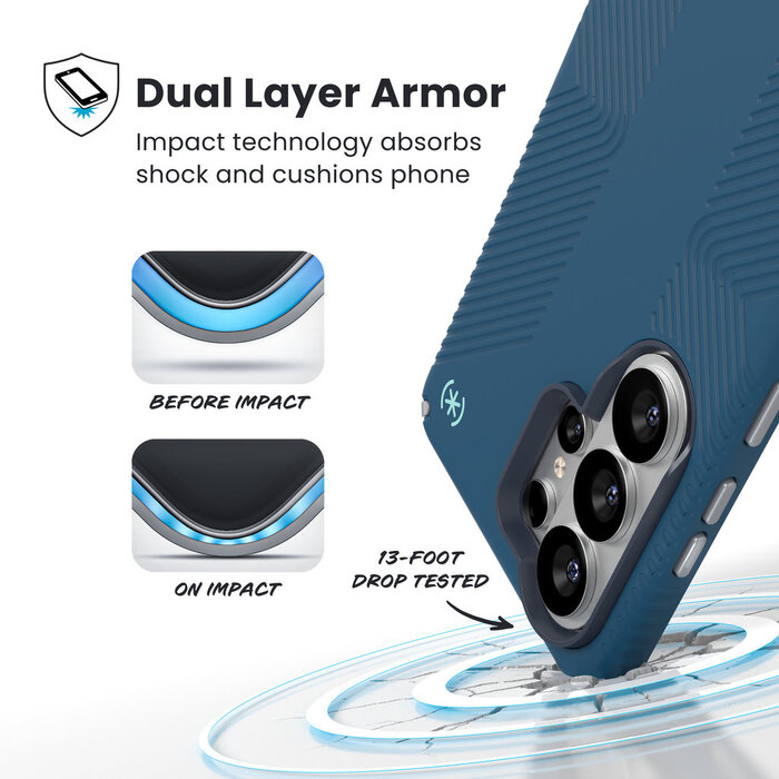 Speck Speck Presidio2 Grip + Magnet Samsung Galaxy S26 Ultra Coastal Blue - with Microban