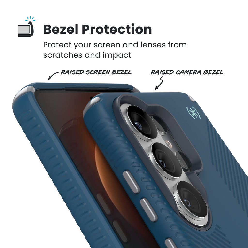 Speck Speck Presidio2 Grip MagSafe Hoesje Samsung Galaxy S26 Ultra - Coastal Blue