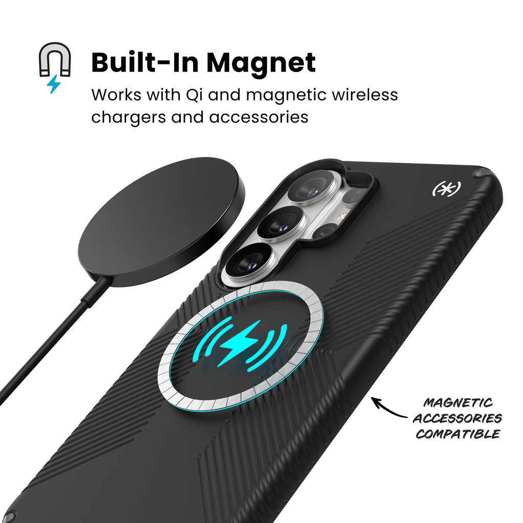 Speck Speck Presidio2 Grip + Magnet Samsung Galaxy S26 Ultra Black - with Microban