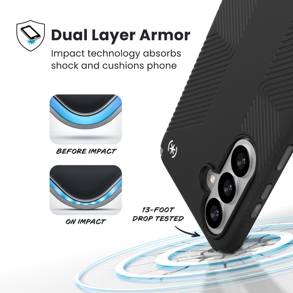 Speck Speck Presidio2 Grip + Magnet Samsung Galaxy S26 Plus Black - with Microban