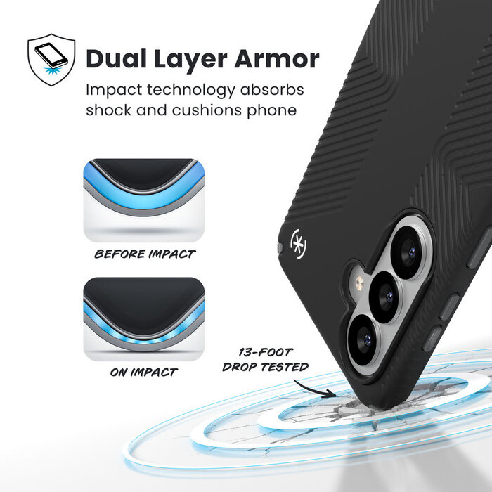 Speck Speck Presidio2 Grip + Magnet Samsung Galaxy S26 Black - with Microban