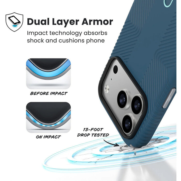 Speck Speck Presidio2 Grip + ClickLock Apple iPhone 17 Pro Blue - with Microban