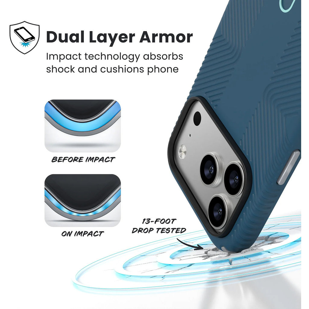 Speck Speck Presidio2 Grip + ClickLock Apple iPhone 17 Pro Blue - with Microban