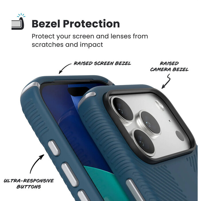 Speck Speck Presidio2 Grip + ClickLock Case Apple iPhone 17 Pro - Blauw