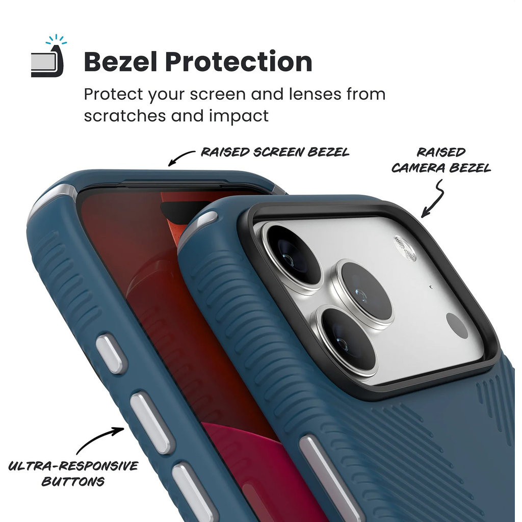 Speck Speck Presidio2 Grip ClickLock Hoesje iPhone 17 Pro Max - Blauw