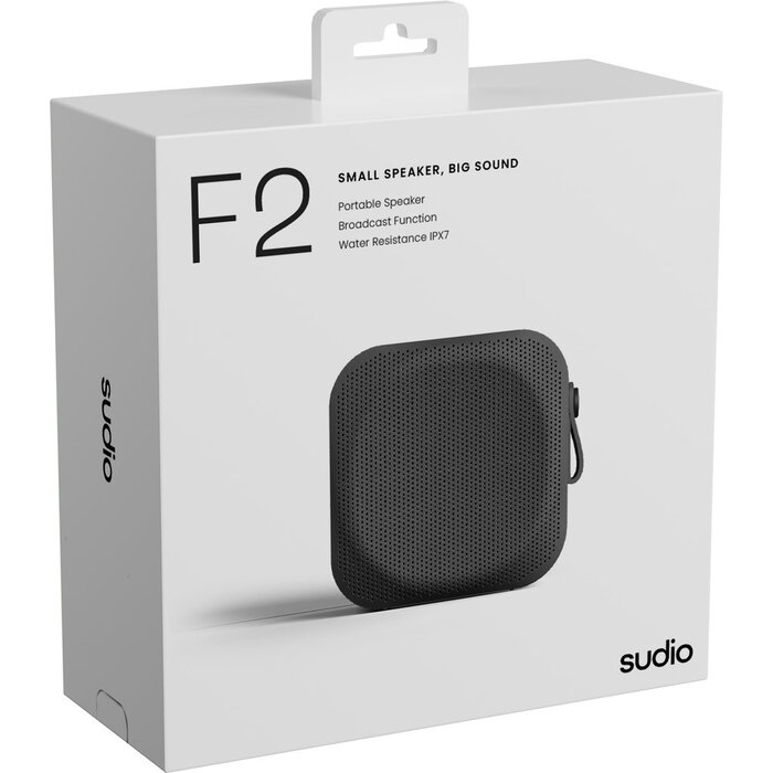 Sudio Sudio F2 Draagbare Bluetooth Speaker - 20W - Waterdicht IPX7 - Zwart
