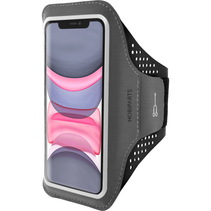 Mobiparts Mobiparts Comfort Fit Sport Armband voor iPhone 11 - Zwart