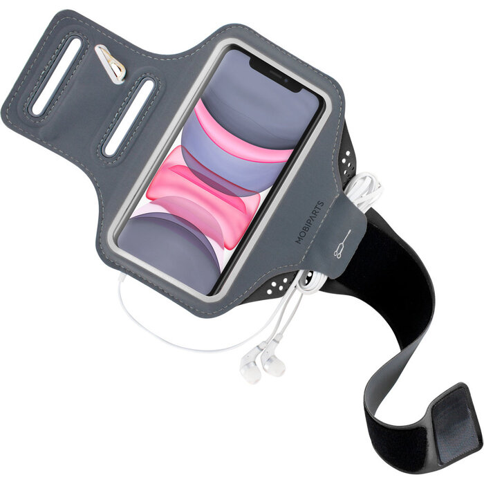 Mobiparts Mobiparts Comfort Fit Sport Armband voor iPhone 11 - Zwart