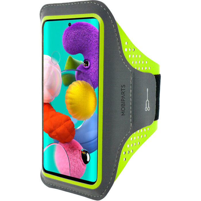 Mobiparts Mobiparts Comfort Fit Sport Armband voor Samsung Galaxy A51 - Neon Groen
