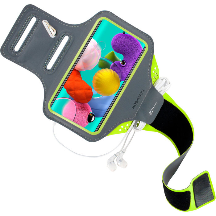 Mobiparts Mobiparts Comfort Fit Sport Armband voor Samsung Galaxy A51 - Neon Groen