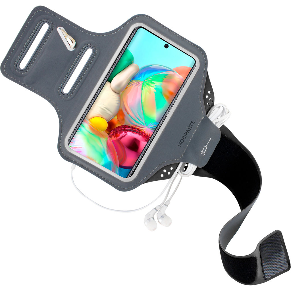 Mobiparts Mobiparts Comfort Fit Sport Armband voor Samsung Galaxy A71 - Zwart