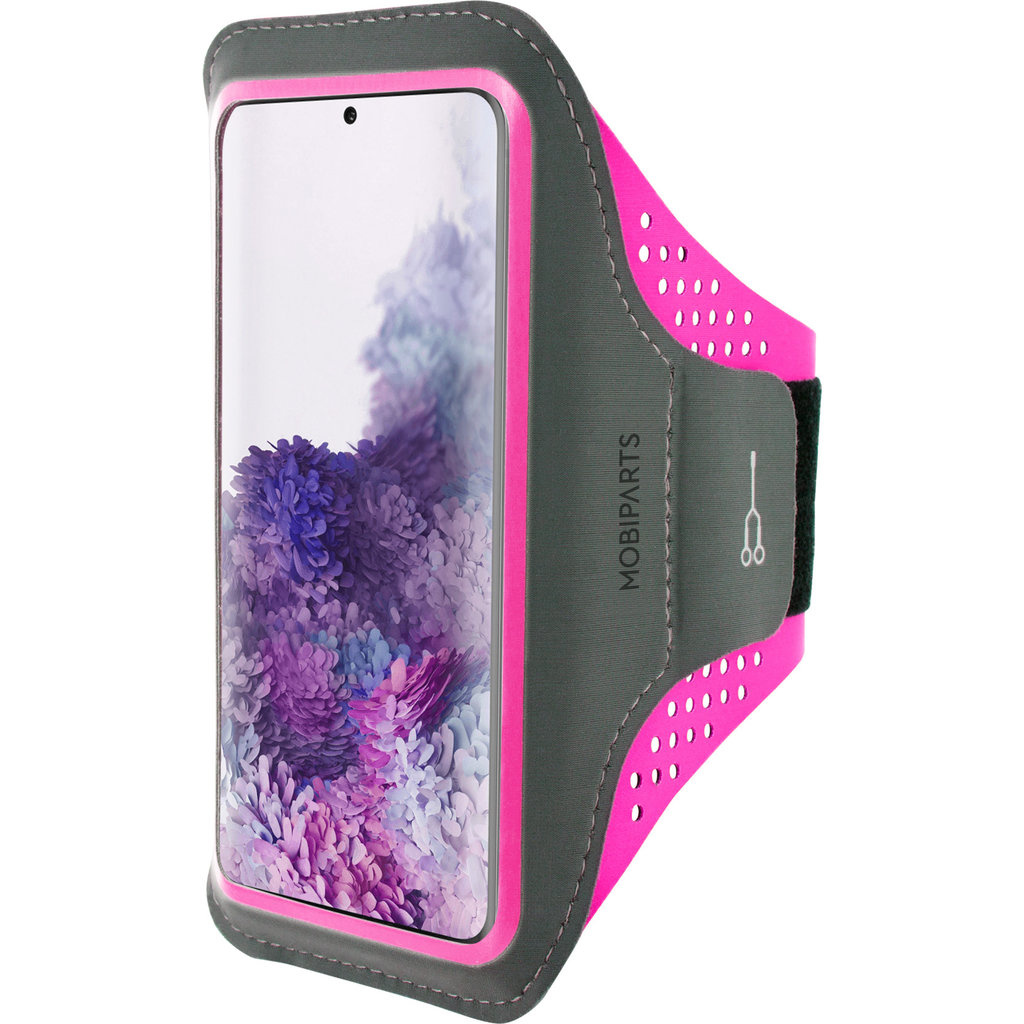Mobiparts Mobiparts Comfort Fit Sport Armband voor Samsung Galaxy S20 Plus - Neon Roze
