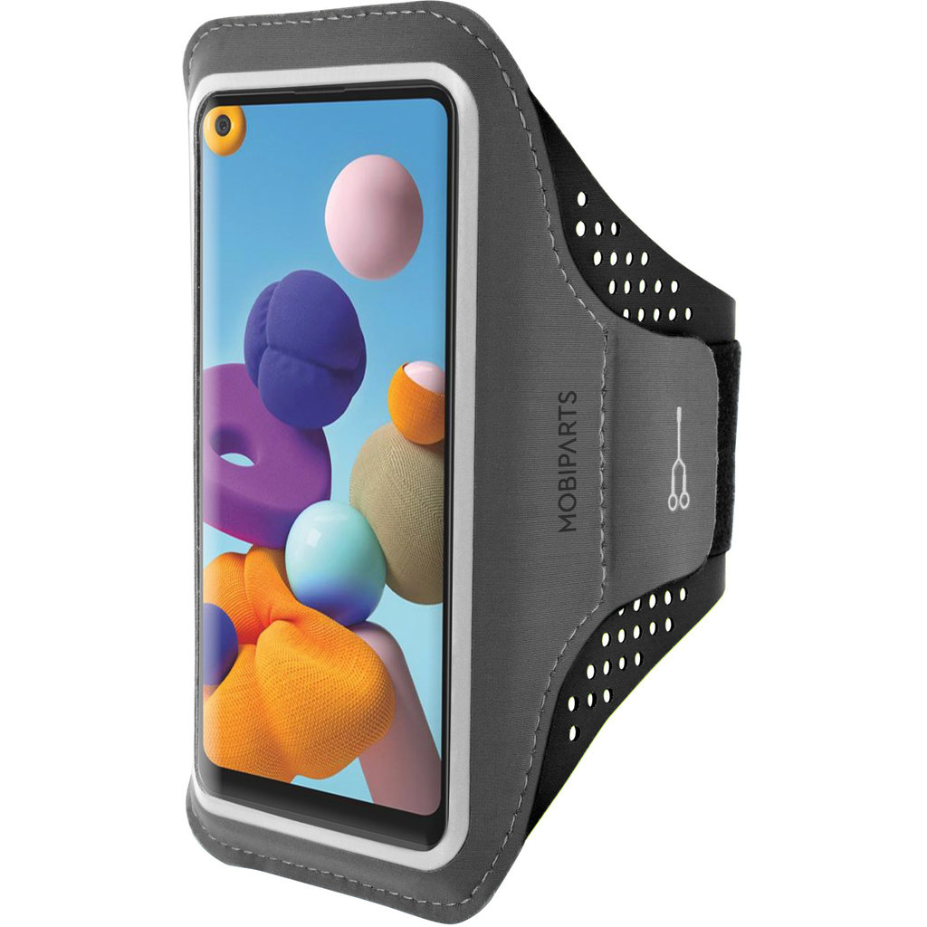 Mobiparts Mobiparts Comfort Fit Sport Armband voor Samsung Galaxy A21s - Zwart