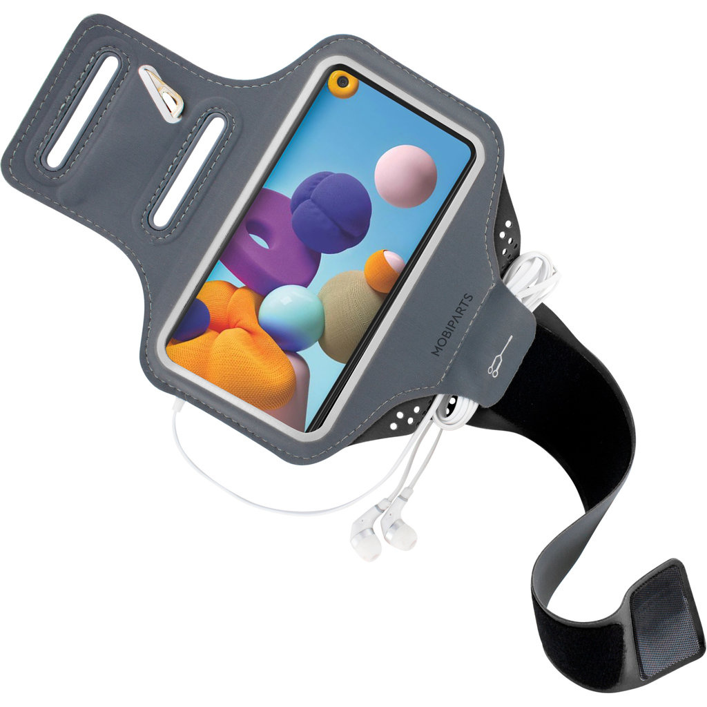Mobiparts Mobiparts Comfort Fit Sport Armband voor Samsung Galaxy A21s - Zwart