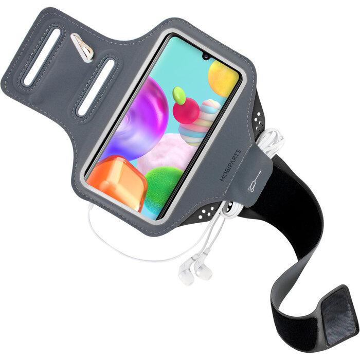 Mobiparts Mobiparts Comfort Fit Sport Armband voor Samsung Galaxy A41 - Zwart