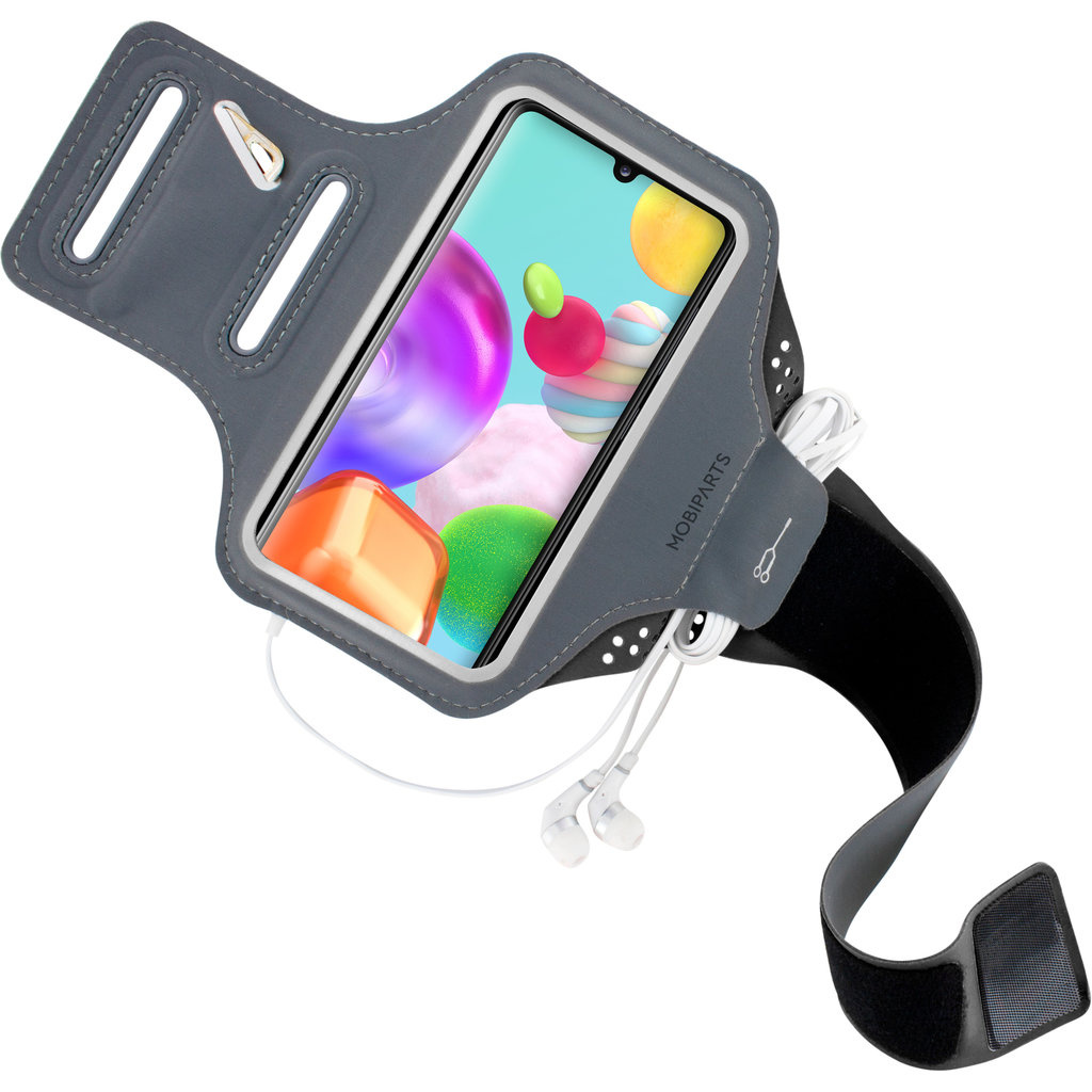 Mobiparts Mobiparts Comfort Fit Sport Armband voor Samsung Galaxy A41 - Zwart
