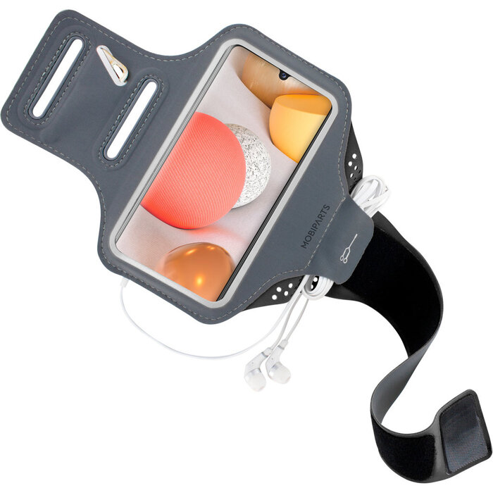 Mobiparts Mobiparts Comfort Fit Sport Armband voor Samsung Galaxy A42 - Zwart