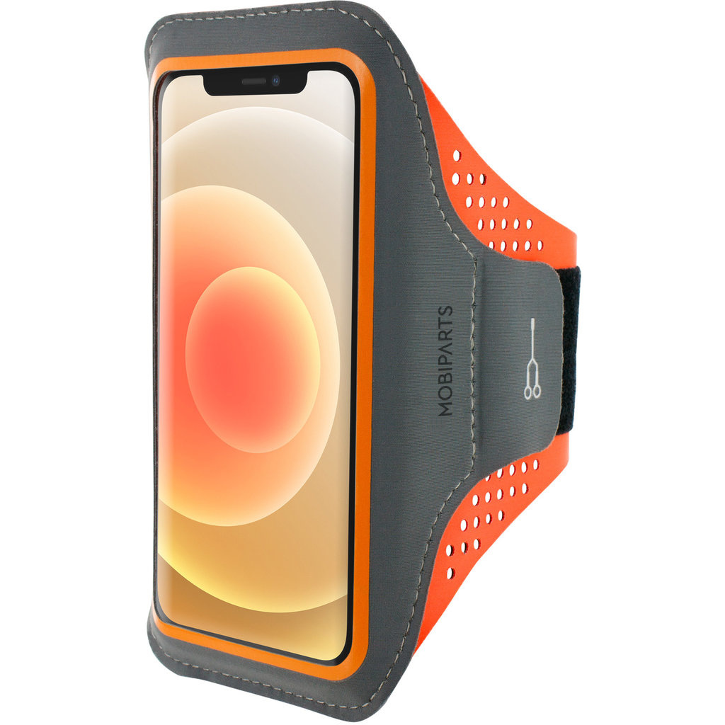 Mobiparts Mobiparts Comfort Fit Sport Armband iPhone 12 Mini - Neon Oranje