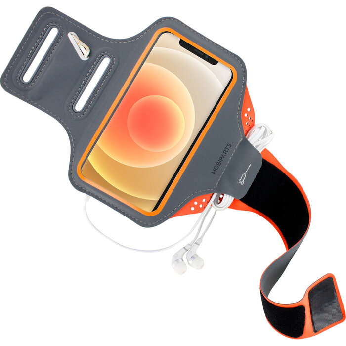 Mobiparts Mobiparts Comfort Fit Sport Armband iPhone 12 Mini - Neon Oranje
