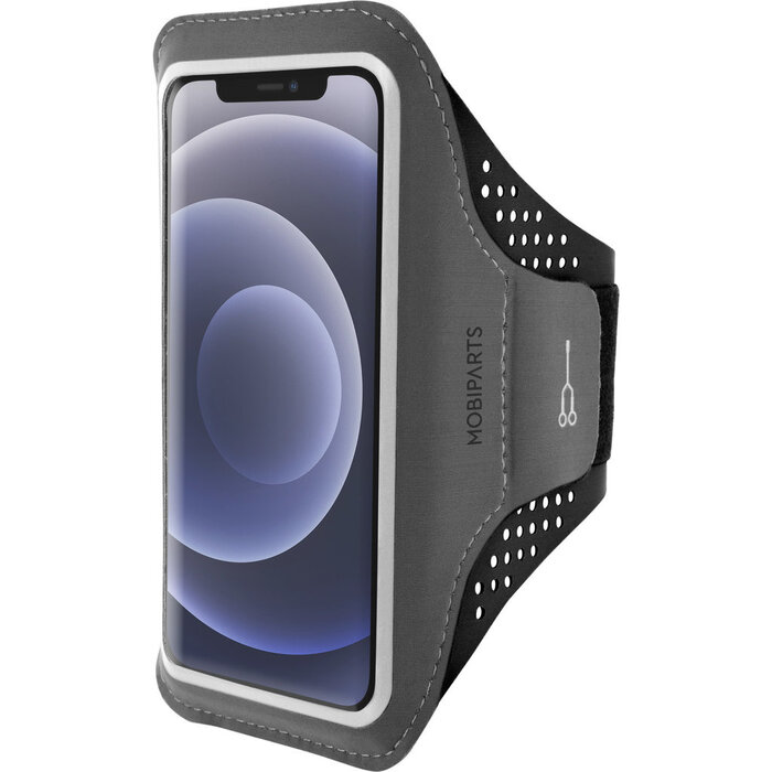 Mobiparts Mobiparts Comfort Fit Sport Armband voor iPhone 12 / 12 Pro - Zwart