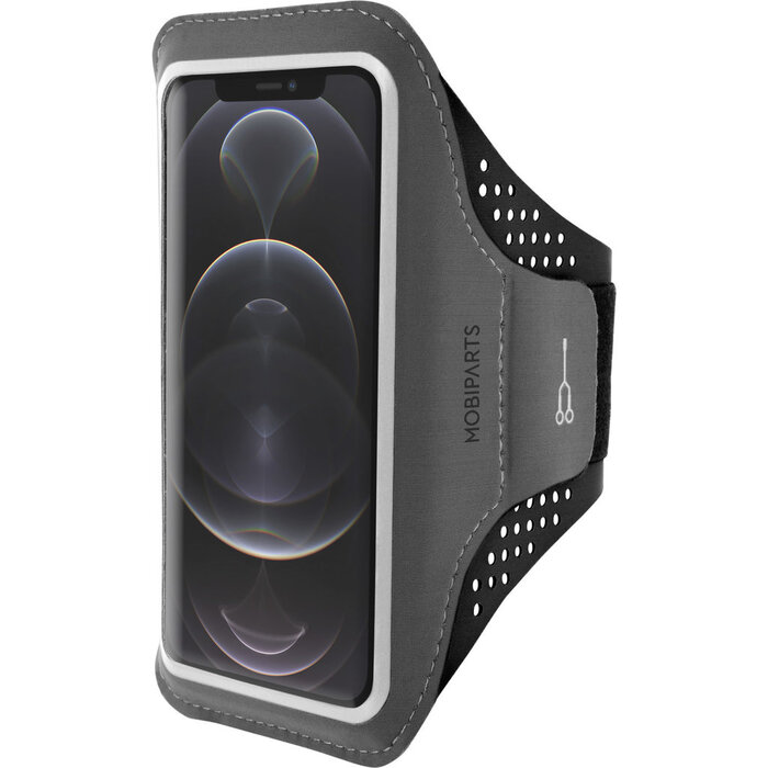 Mobiparts Mobiparts Comfort Fit Sport Armband voor iPhone 12 / 12 Pro - Zwart