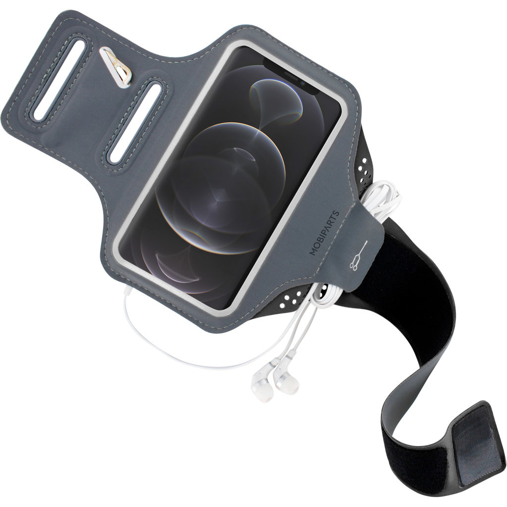 Mobiparts Mobiparts Comfort Fit Sport Armband voor iPhone 12 / 12 Pro - Zwart