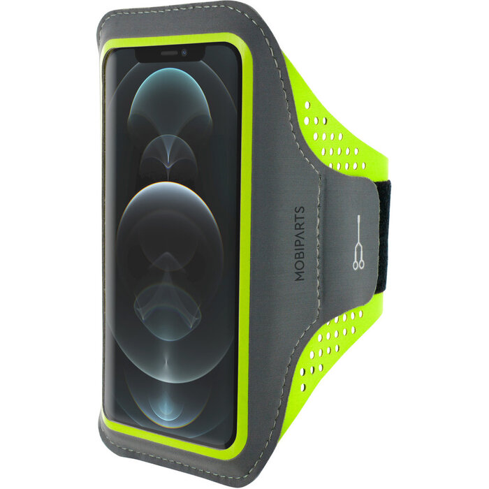 Mobiparts Mobiparts Comfort Fit Sport Armband voor iPhone 12 / 12 Pro - Neon Groen