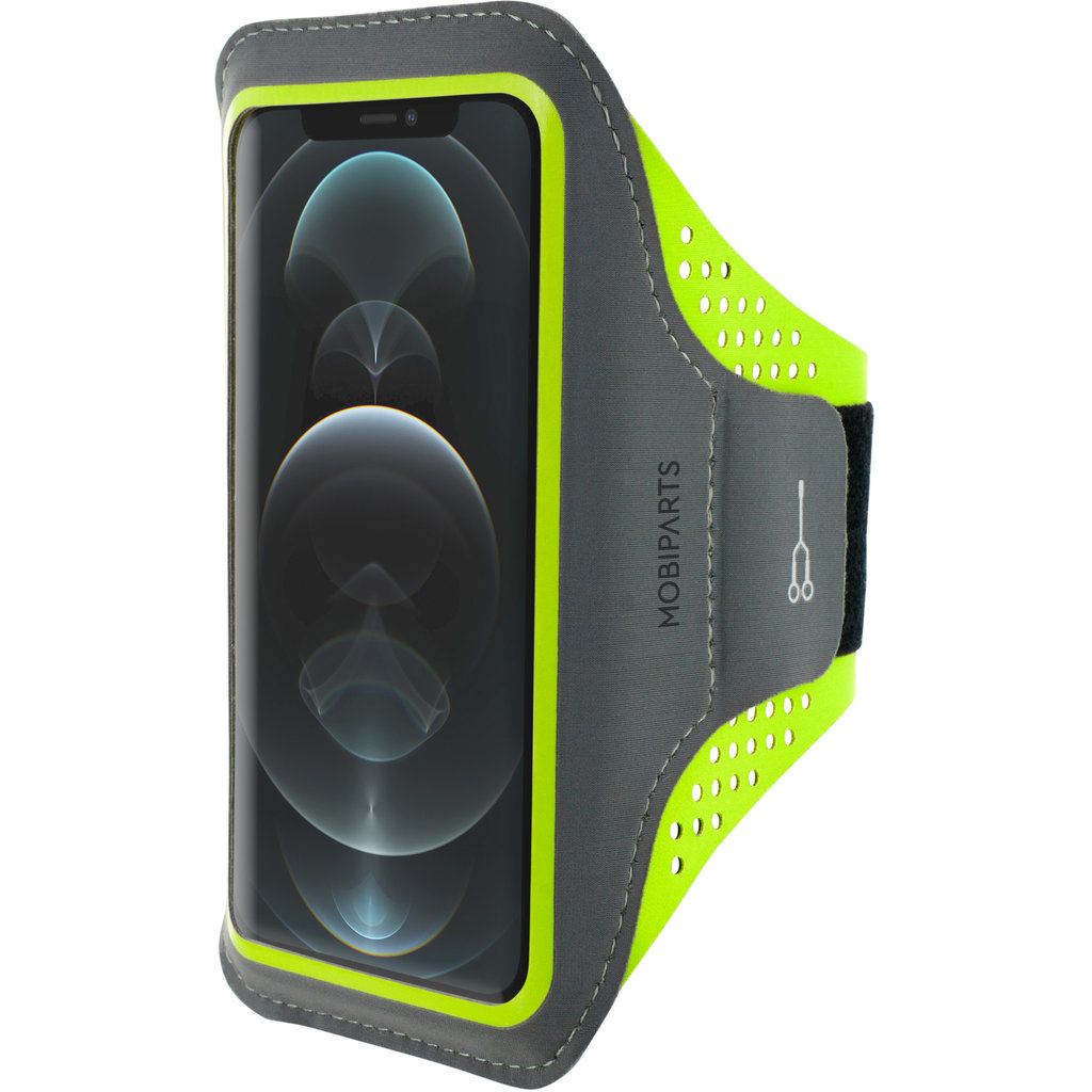 Mobiparts Mobiparts Comfort Fit Sport Armband voor iPhone 12 / 12 Pro - Neon Groen
