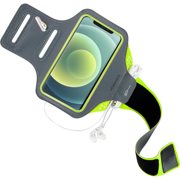 Mobiparts Mobiparts Comfort Fit Sport Armband voor iPhone 12 / 12 Pro - Neon Groen