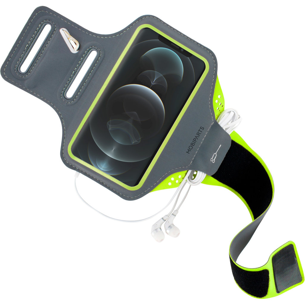Mobiparts Mobiparts Comfort Fit Sport Armband voor iPhone 12 / 12 Pro - Neon Groen