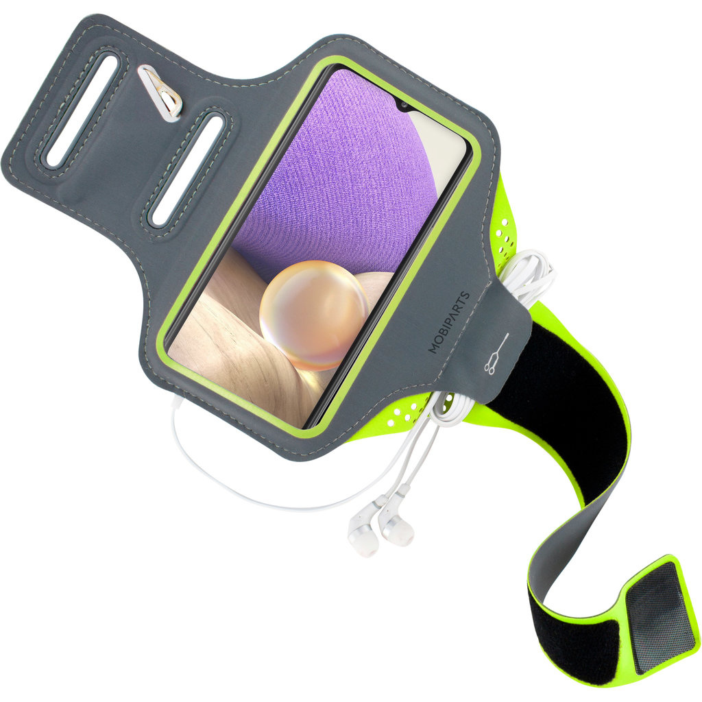 Mobiparts Mobiparts Comfort Fit Sport Armband voor Samsung Galaxy A32 5G - Neon Groen