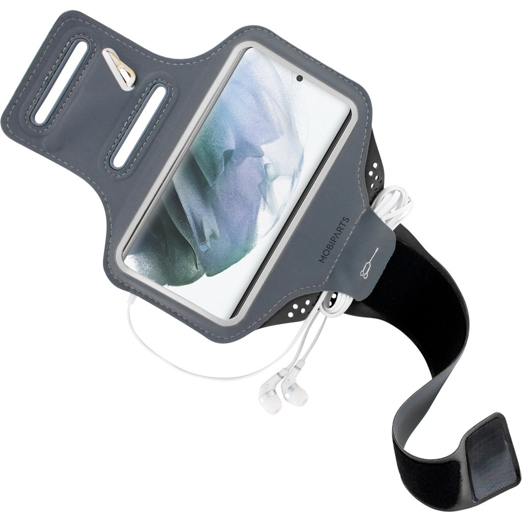 Mobiparts Mobiparts Comfort Fit Sport Armband voor Samsung Galaxy S21 - Zwart