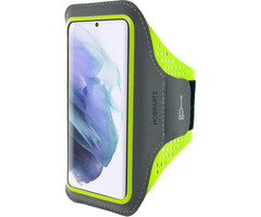 Mobiparts Mobiparts Comfort Fit Sport Armband voor Samsung Galaxy S21 - Neon Groen