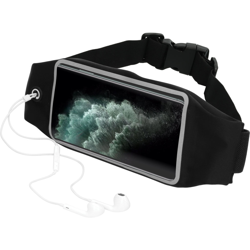 Mobiparts Mobiparts Comfort Fit Sport Belt - Verstelbare Hardloopband - Zwart