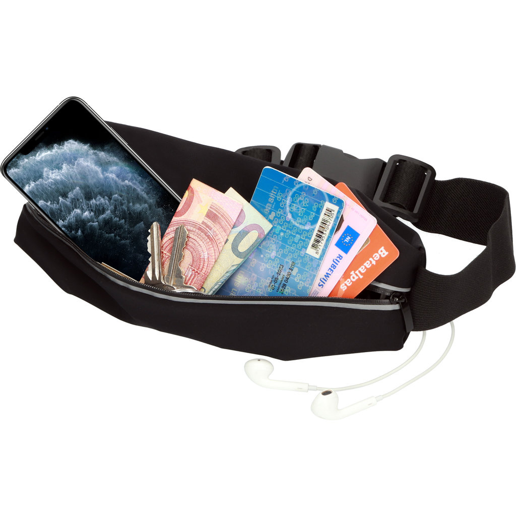 Mobiparts Mobiparts Comfort Fit Sport Belt - Verstelbare Hardloopband - Zwart
