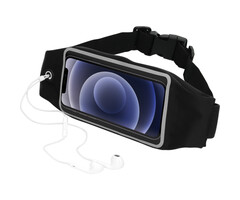 Mobiparts Mobiparts Comfort Fit Sportarmband voor iPhone 12 Mini - Zwart