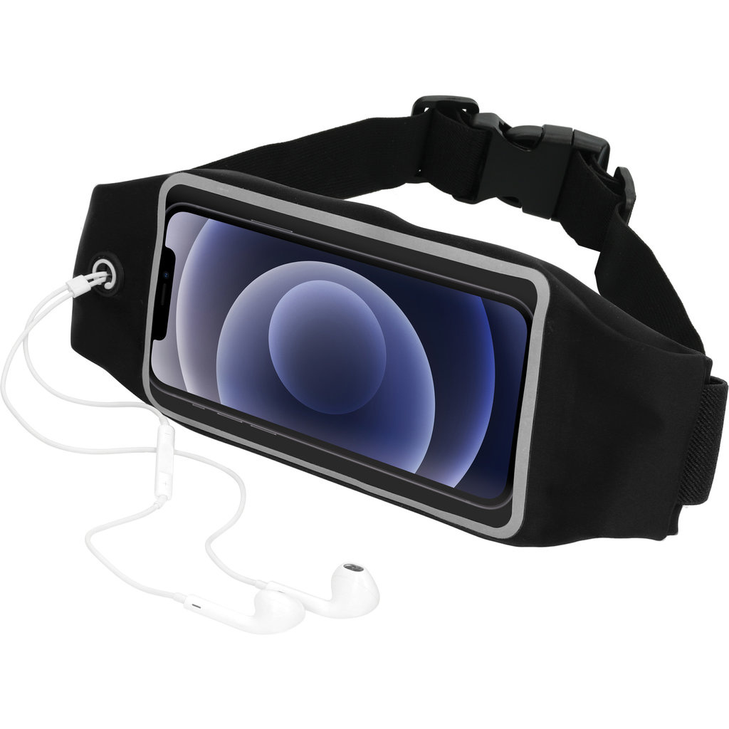 Mobiparts Mobiparts Comfort Fit Sportarmband voor iPhone 12 Mini - Zwart