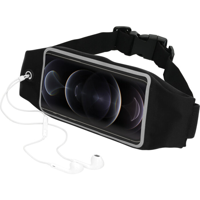 Mobiparts Mobiparts Comfort Fit Sportarmband voor iPhone 12 Pro Max - Zwart