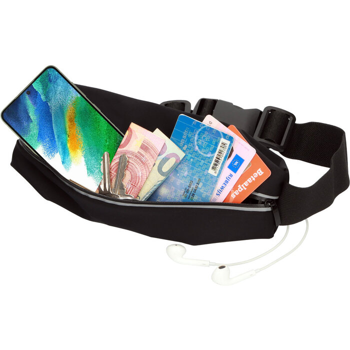 Mobiparts Mobiparts Comfort Fit Sportband voor Samsung Galaxy S21 FE - Zwart