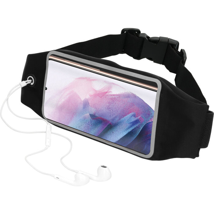 Mobiparts Mobiparts Comfort Fit Sportarmband voor Samsung Galaxy S21 Plus - Zwart