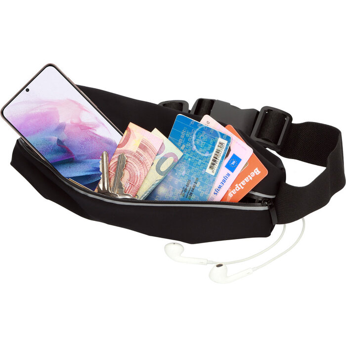 Mobiparts Mobiparts Comfort Fit Sportarmband voor Samsung Galaxy S21 Plus - Zwart