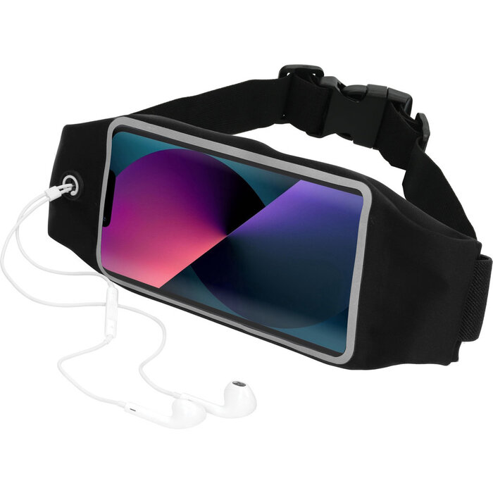 Mobiparts Mobiparts Comfort Fit Sportband voor Apple iPhone 13 - Zwart