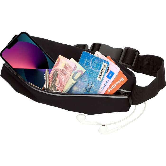 Mobiparts Mobiparts Comfort Fit Sportband voor Apple iPhone 13 - Zwart