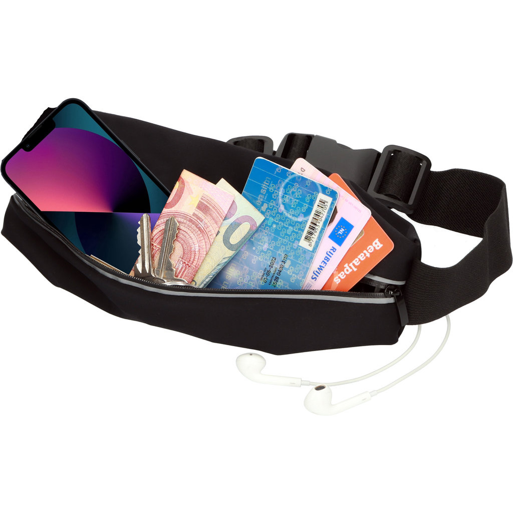 Mobiparts Mobiparts Comfort Fit Sportband voor Apple iPhone 13 - Zwart