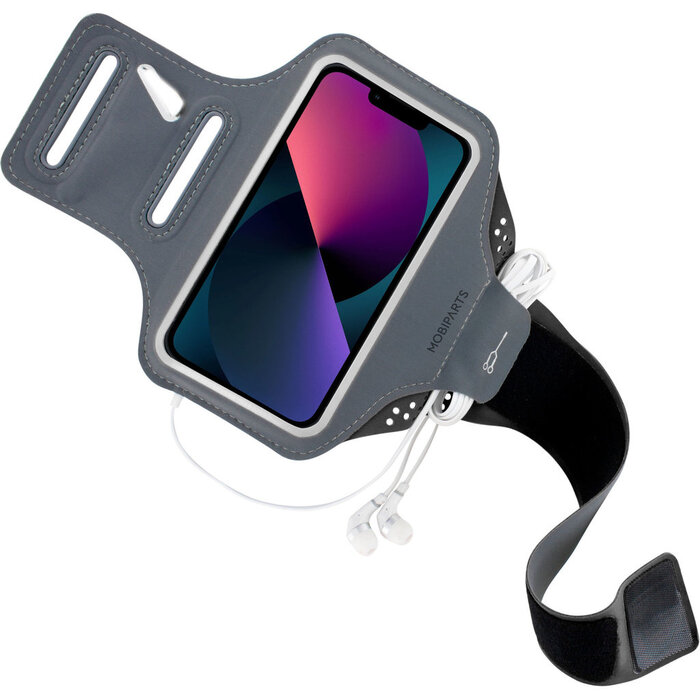 Mobiparts Mobiparts Comfort Fit Sport Armband voor Apple iPhone 13 Mini - Zwart