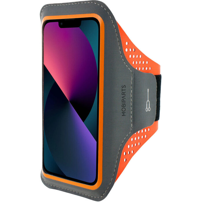 Mobiparts Mobiparts Comfort Fit Sport Armband iPhone 13 Mini Neon Oranje