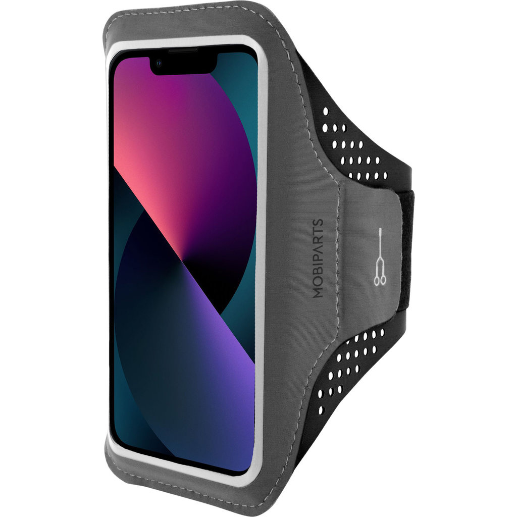 Mobiparts Mobiparts Comfort Fit Sport Armband voor iPhone 13 Pro - Zwart