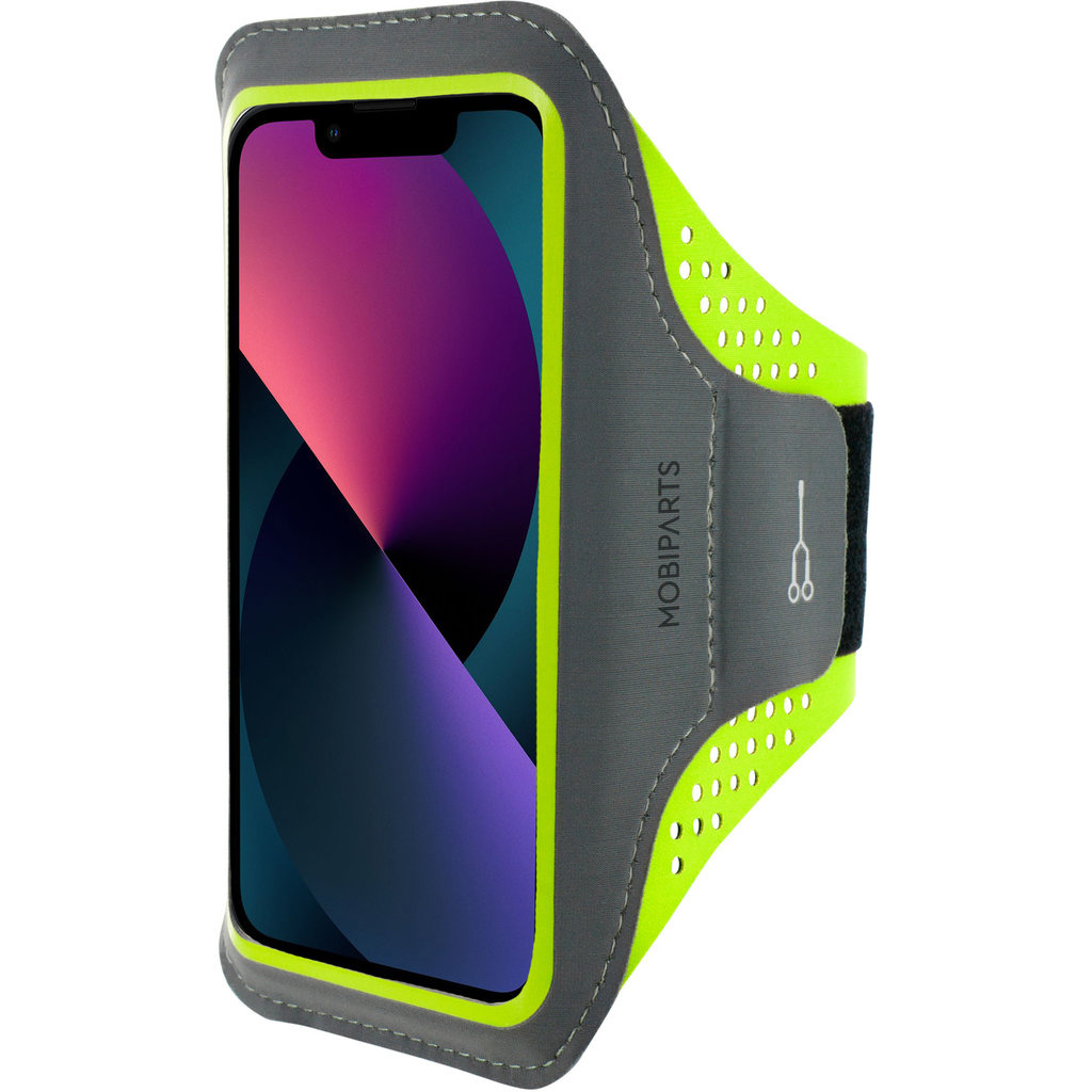 Mobiparts Mobiparts Comfort Fit Sport Armband voor iPhone 13 Pro - Neon Groen