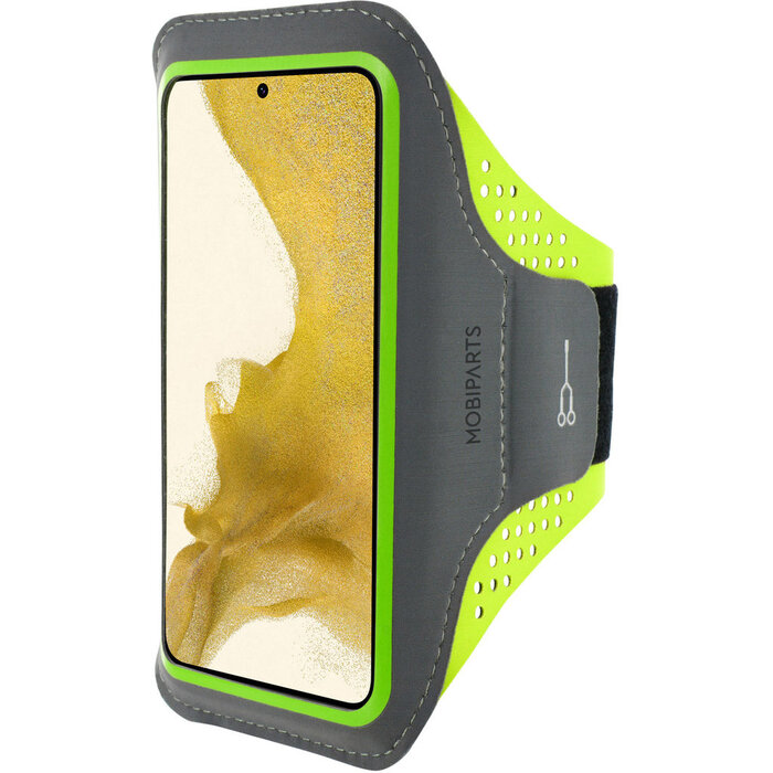Mobiparts Mobiparts Comfort Fit Sport Armband Samsung Galaxy S22 Neon Green
